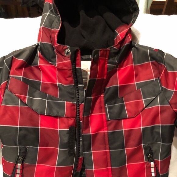 NWOT Cat & Jack Kids 12M Checkered Jacket W/Hood - Picture 1 of 9